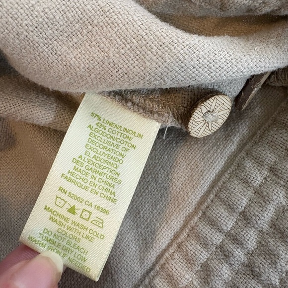 Sigrid Olsen Linen Chore Jacket Size 14 0350 - Picture 7 of 10